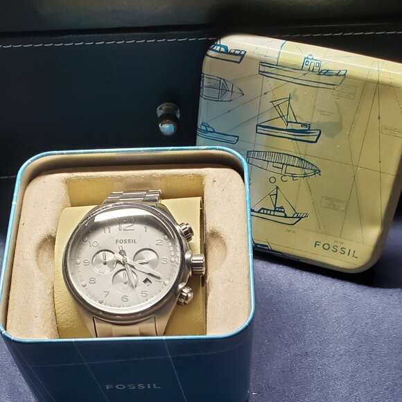 Fossil CH-2802 Smoke Gray Stainless Steel Case 46mm - Picture 2 of 10